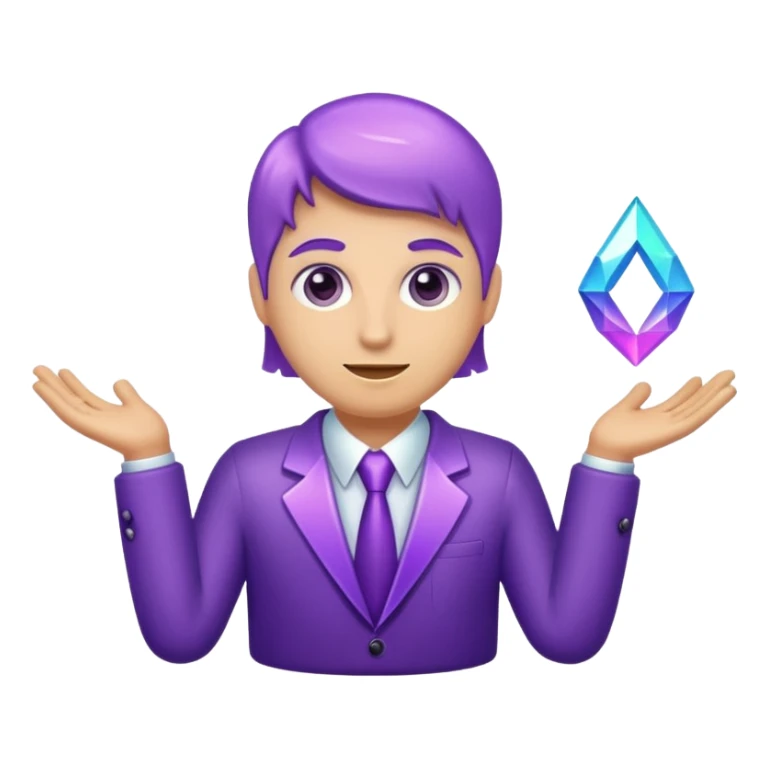 Purple Glitter Symbol of Manager sticker