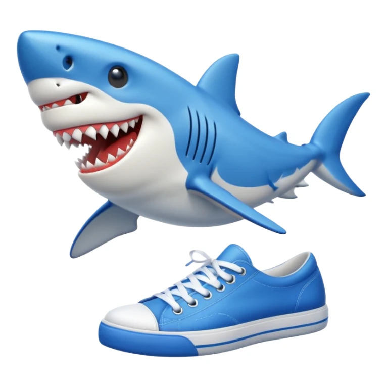 Tralalero tralala shark with blue shoes sticker