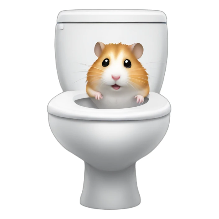 hamster on toilet sticker