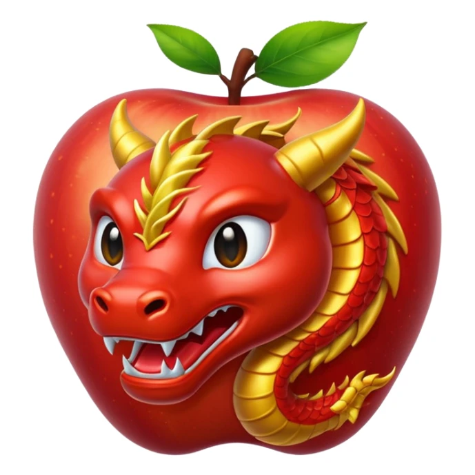 chinese mythological dragon emoji style apple sticker