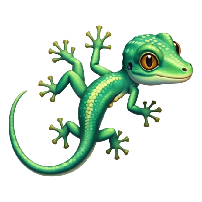 cinematic-cute-realistic gecko-portrait-emoji,-head-tilted-playfully-and-inquisitively,-featuring-a-small,-charming-body-with-smooth,-vividly-patterned-scales,-bright,-sparkling-eyes-and-delicate,-sticky-toe-pads,-simplified-yet-irresistibly-adorable sticker