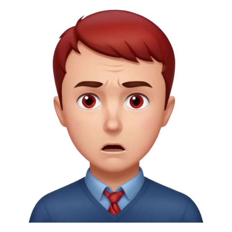 Charlie kirk with red speck on neck and scared expression on face sticker