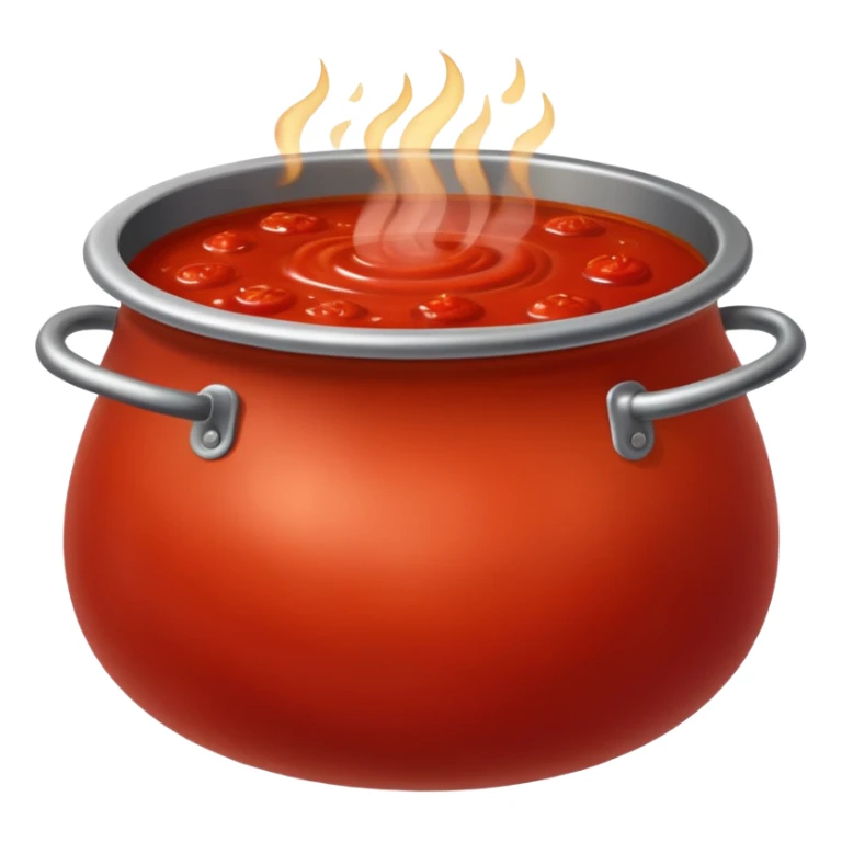 Big cauldron of tomato sauce being cooked emoji  sticker
