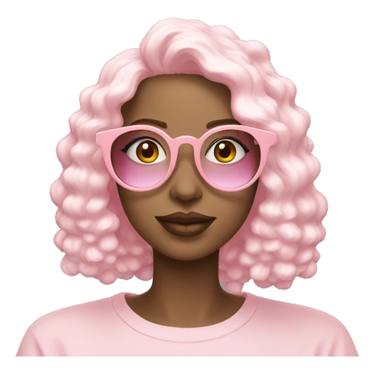 pastel pink glasses for women sticker