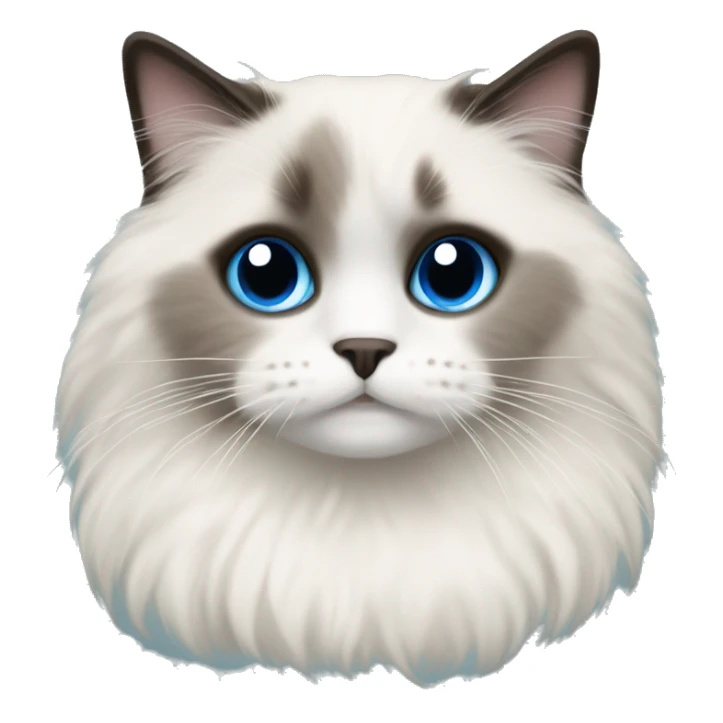 Ragdoll with blue eyes wearing a christmas sweater sticker