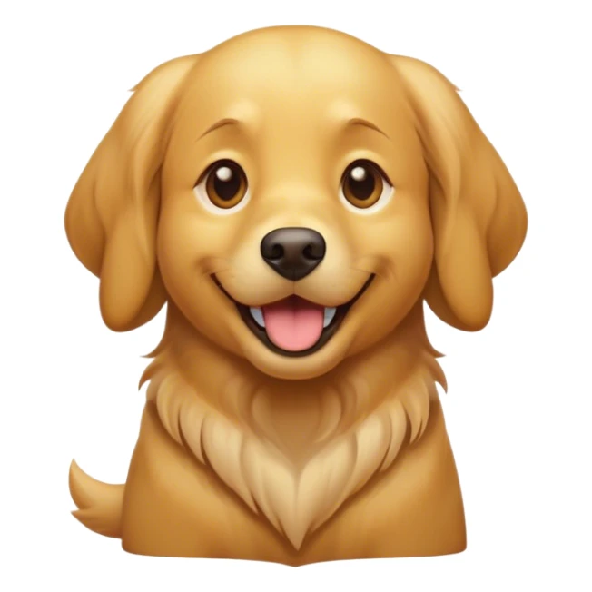 Cinematic Comical Golden Retriever Portrait Emoji, Head tilted dramatically with an exaggeratedly amused expression, featuring a vibrant golden coat with a lively sheen, wide, expressive brown eyes filled with playful disbelief, Simplified yet hilariously expressive features, highly detailed, glowing with a slightly sassy glow, high shine, dramatic yet playful, stylized with an air of cheeky mischief, bright and endearing, soft glowing outline, capturing the essence of a spirited and over-the-top companion, so meme-worthy it feels like it could side-eye its way into internet fame instantly! sticker
