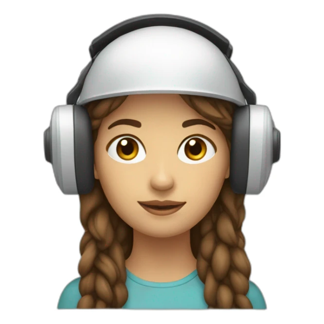 Femme qui un casque de réalité virtuelle sticker