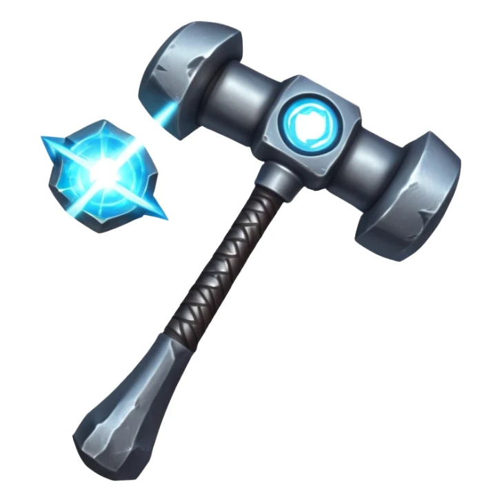 cosmic hammer, galaxy, star forging, eternal, godful sticker