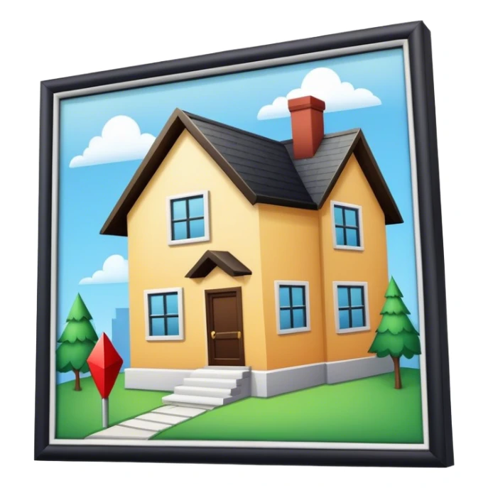 Stock market arrow going up behind the house sticker