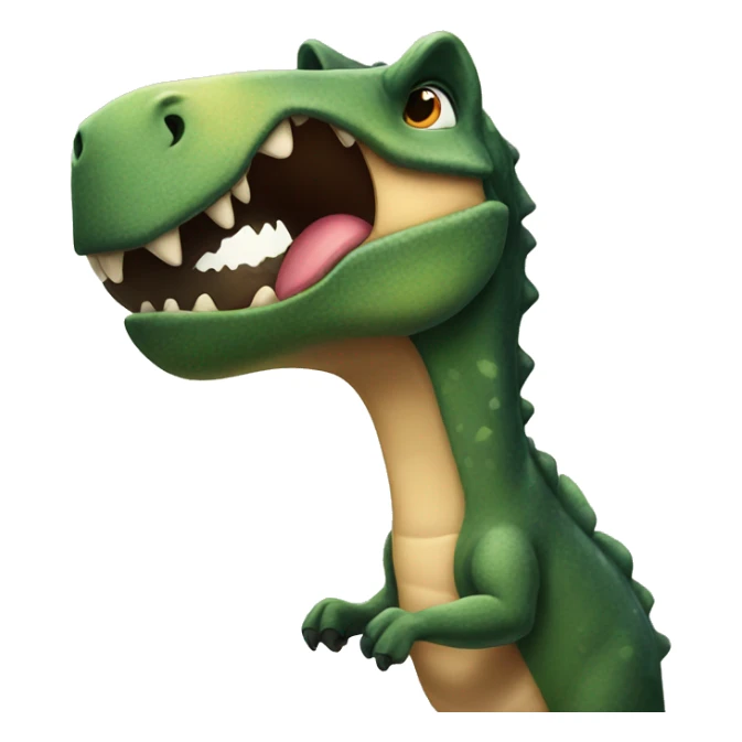 a dinasaur that kiss  sticker