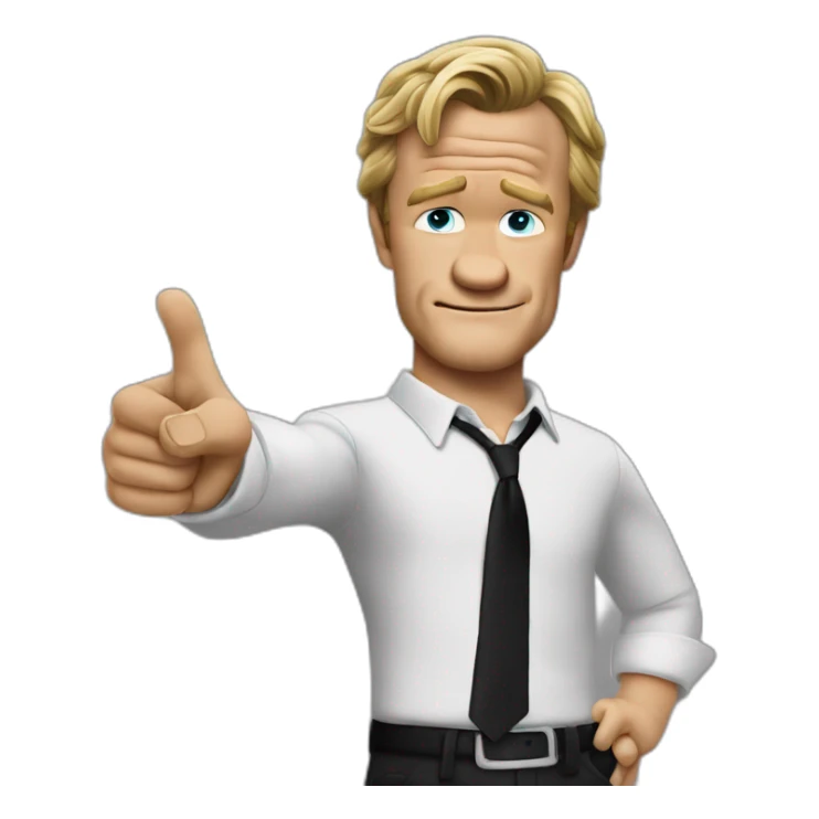 barney stinson pointing fingers toward camera sticker