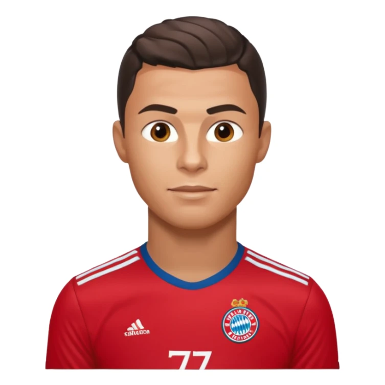 ronaldo wearing a bayern munich shirt sticker