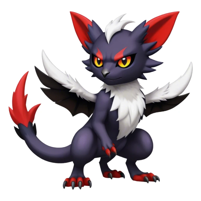 Edgy Cool Litten-Noivern-Noibat-Absol-Pokémon Full Body sticker