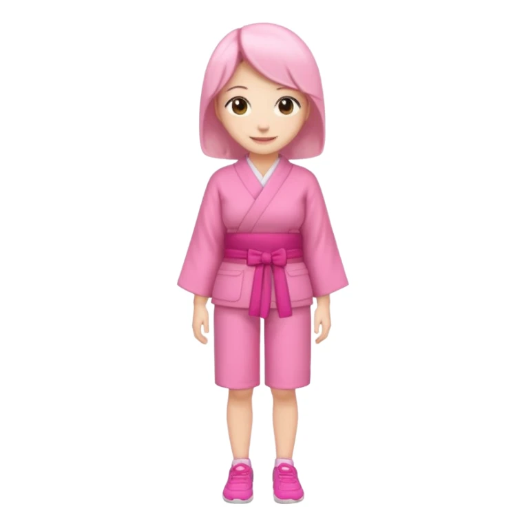  woman Japanese full body pink  sticker