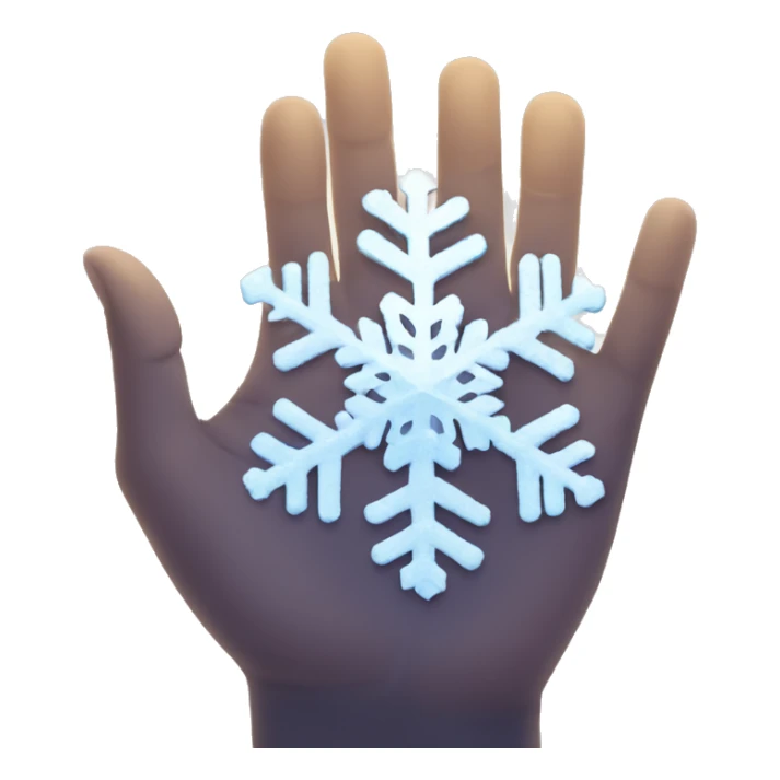 snowflake in the palm of your hand sticker