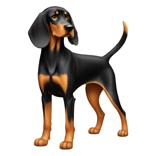Black And Tan Coonhound Dog Breed Full Body sticker