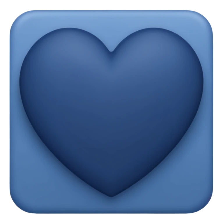 NAVY BLUE heart emoji, less reflective markings on top  sticker