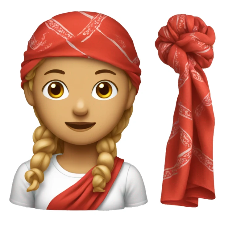 girl with red bandana sticker