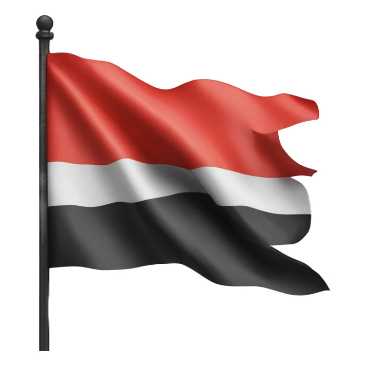  FLAG  WITH BLACK ON THE TOP WHITE IN THE MIDDLE AND RED AT  DOWN sticker