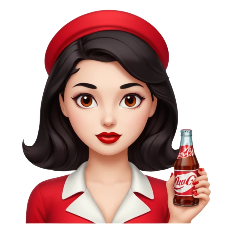 Nuka Cola Girl dark hair sticker