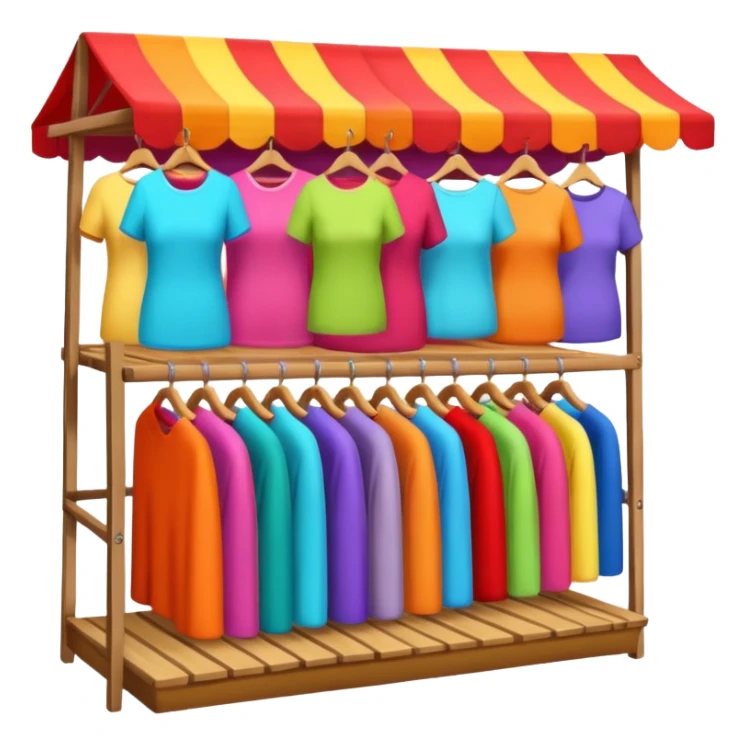 clothing market stall sticker