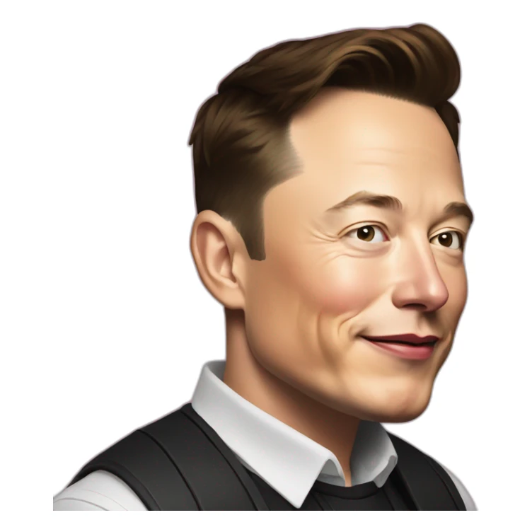 Elon musk with lgbt flag sticker