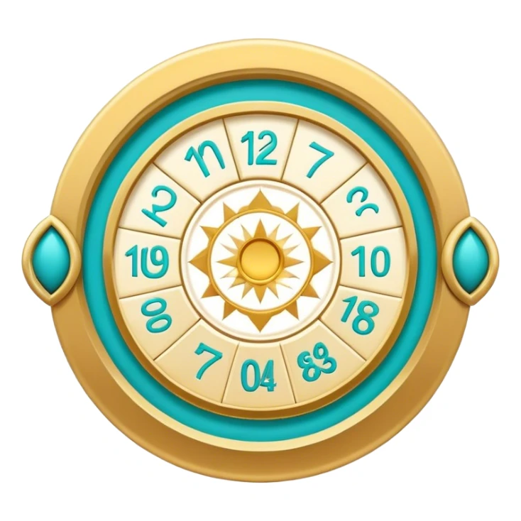 Ramadan calendar gold turkis  sticker