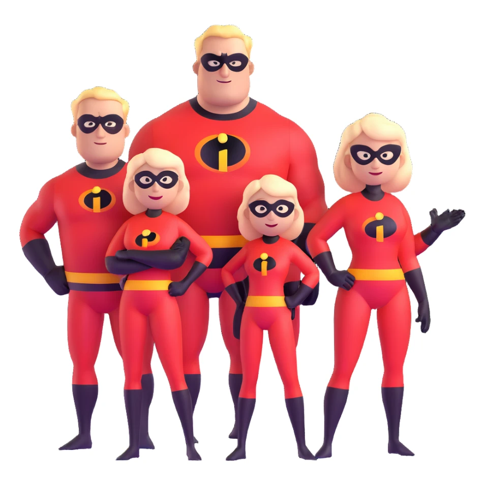 Incredibles superhero family sticker