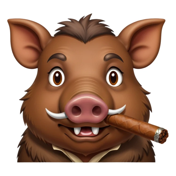 hamze un jabalí con un cigarro en la boca sticker