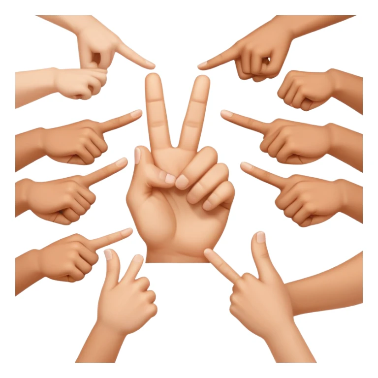 hands forming a framing gesture with thumbs and index fingers, visual composition sticker