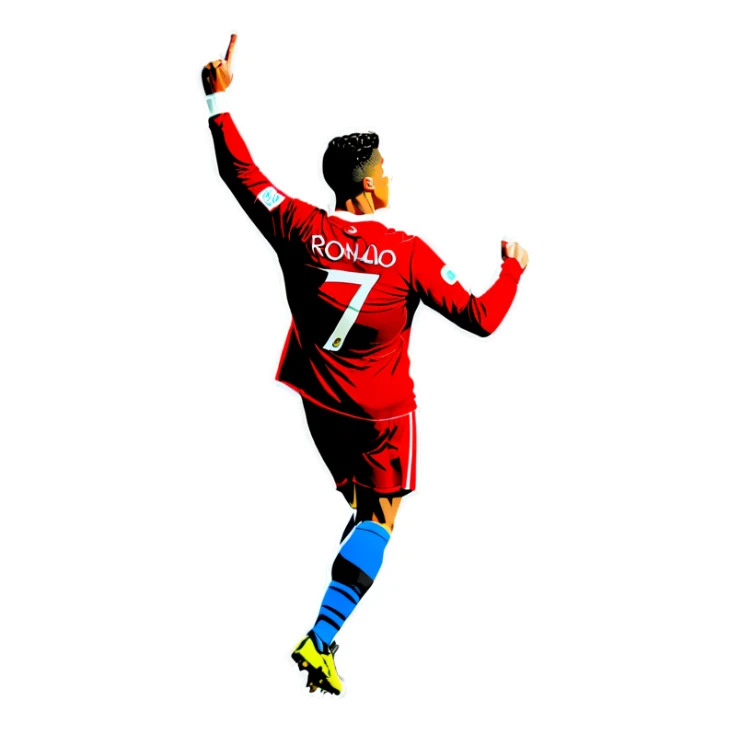 Ronaldo doing his signature celebrate Sui sticker