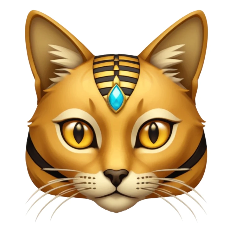Face of Egyptian Cat in game pixelized style sticker