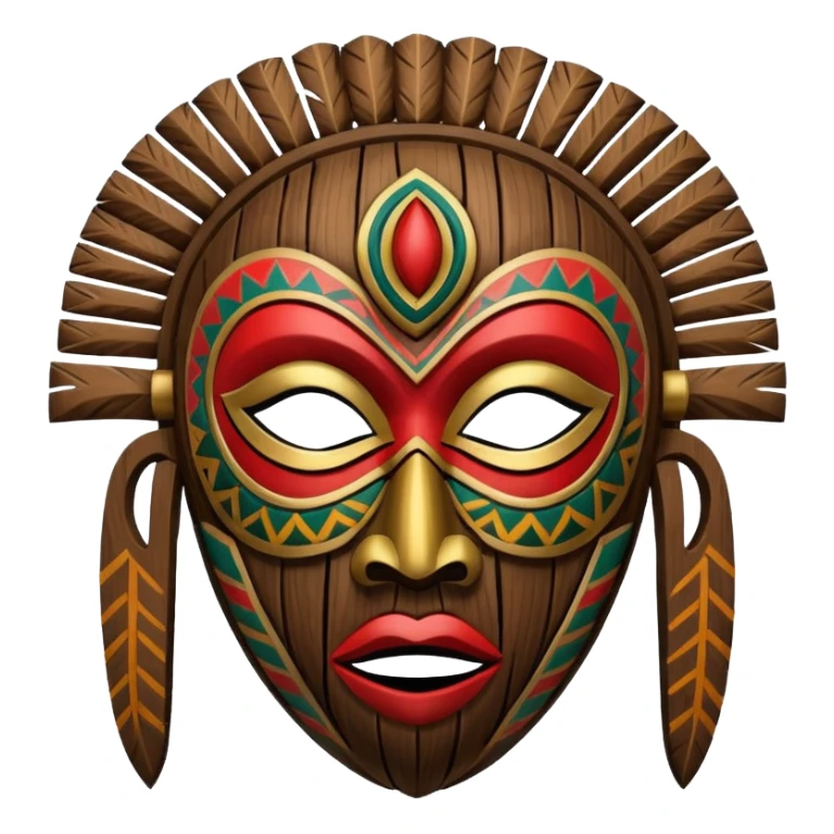 African mask sticker