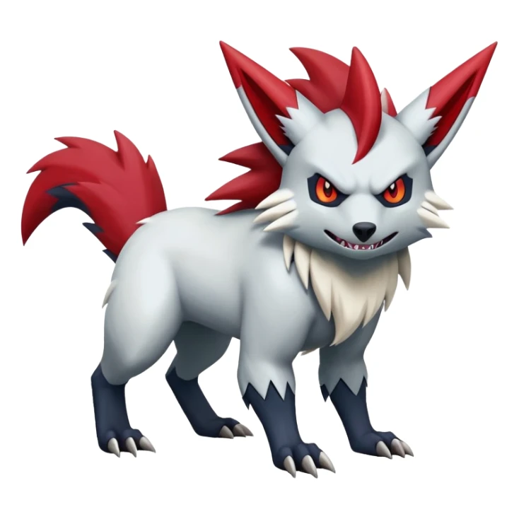 Zoroark-Zangoose-Fakémon-hybrid-creature (full body)  sticker