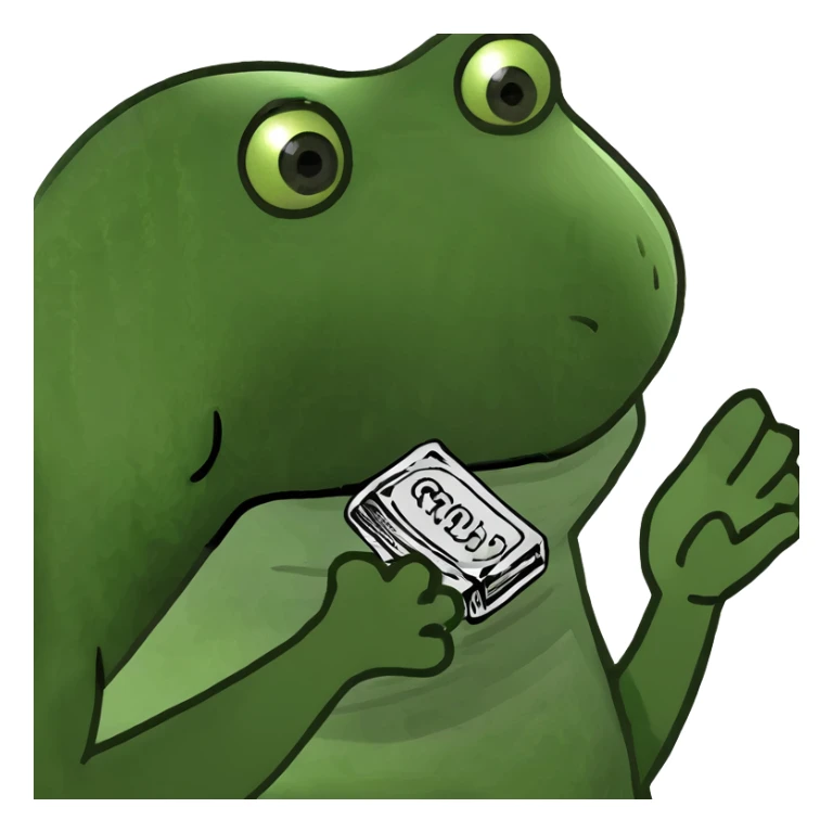 Emoji with begging eyes and hand held out asking for money sticker