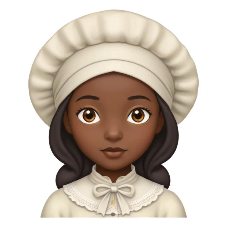 Black girl with bonnet  sticker