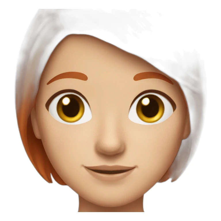 Redhead with freckles & short hair sticker