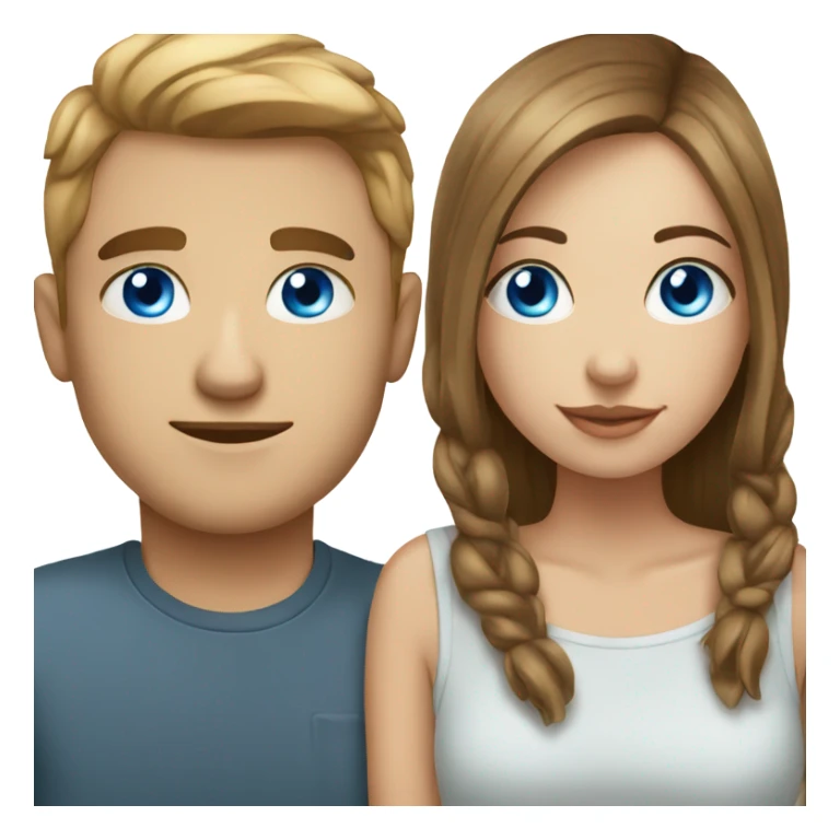 Boyfriend with blue eyes and girlfriend with blue eyes  sticker