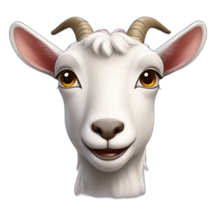 Goat with heart in his eyes sticker