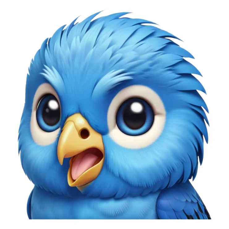 cinematic-comical-blue-budgie-portrait-emoji,-head-tilted-dramatically-with-an-exaggeratedly-amused-expression,-featuring-a-striking-blue-feathered-fur-with-a-glossy-finish,-wide,-expressive-dark-eyes-filled-with-playful-disbelief sticker