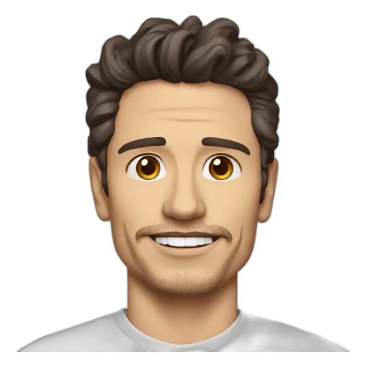 james franco cartoon wearing shirt sticker