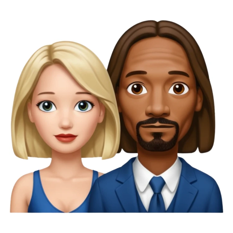  snoop dogg and Jennifer Lawrence  sticker