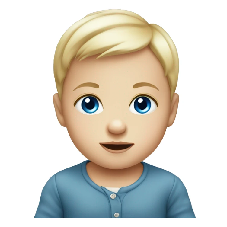 European baby with blue eyes sticker