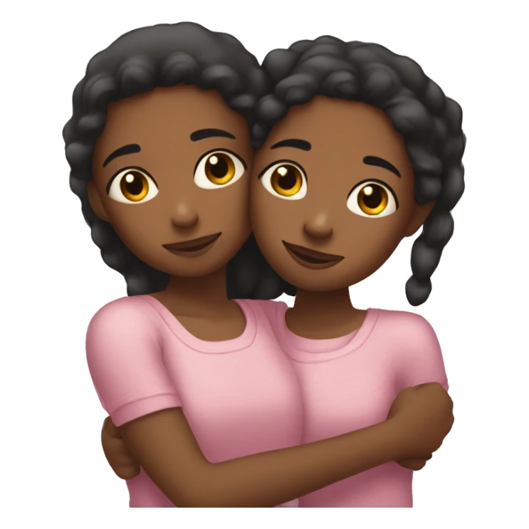 big sister and little sister hug sticker