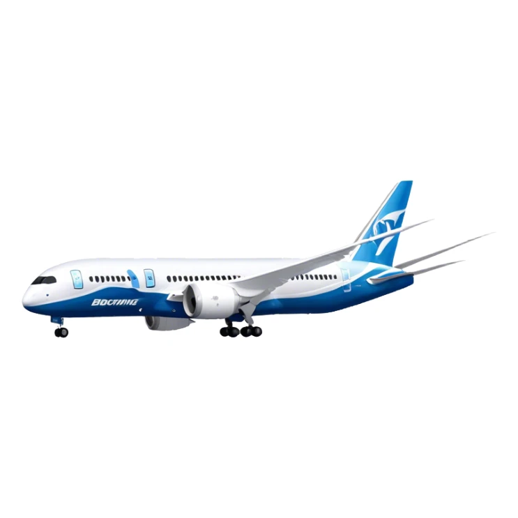 Boeing 787 Dreamliner - Boeing (Model Year: 2022) (Iconic colour: White with blue) sticker