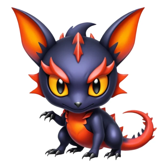 Shiny Epic Badass Edgy Noibat-Salandit-Litten-Hybrid sticker