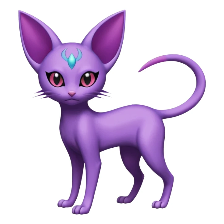 Sneasel-Espeon-Purrloin-Fakémon-hybrid-creature (full body)  sticker