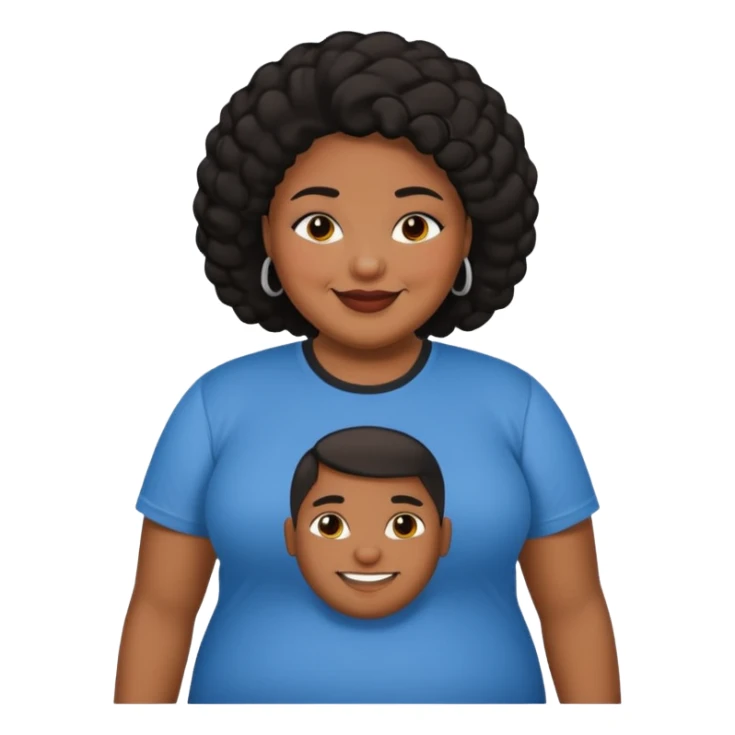 una persona gorda negra y prohibido sticker