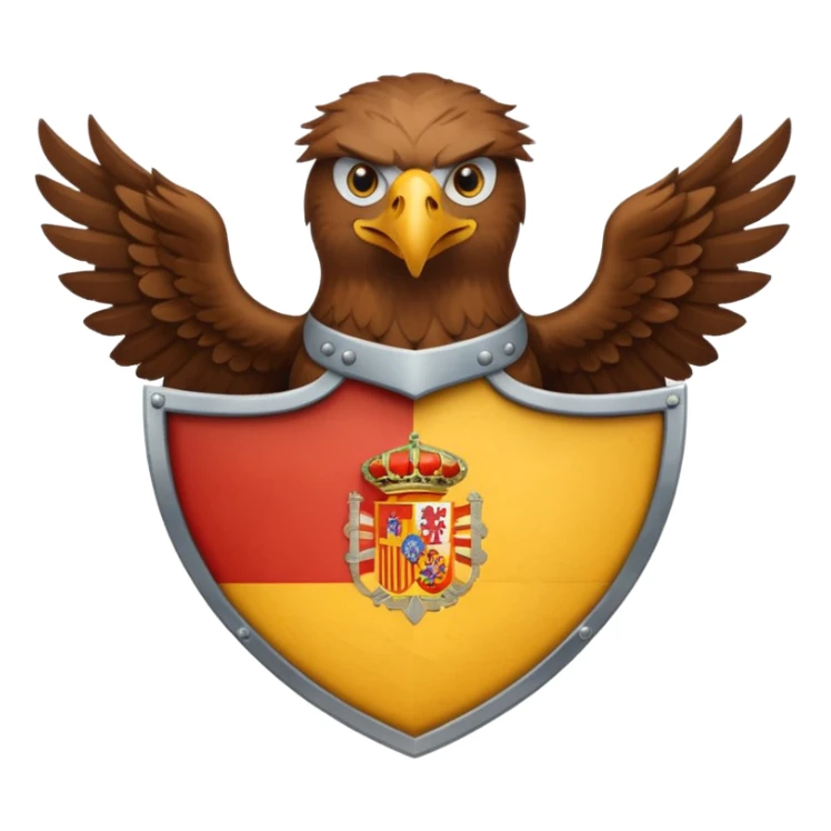 🇪🇸 con un aguila marrón atrás del escudo de España sticker