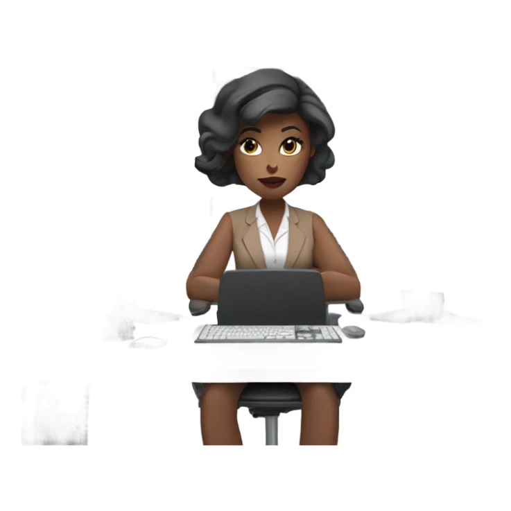 Woman is trading at stock market  sticker